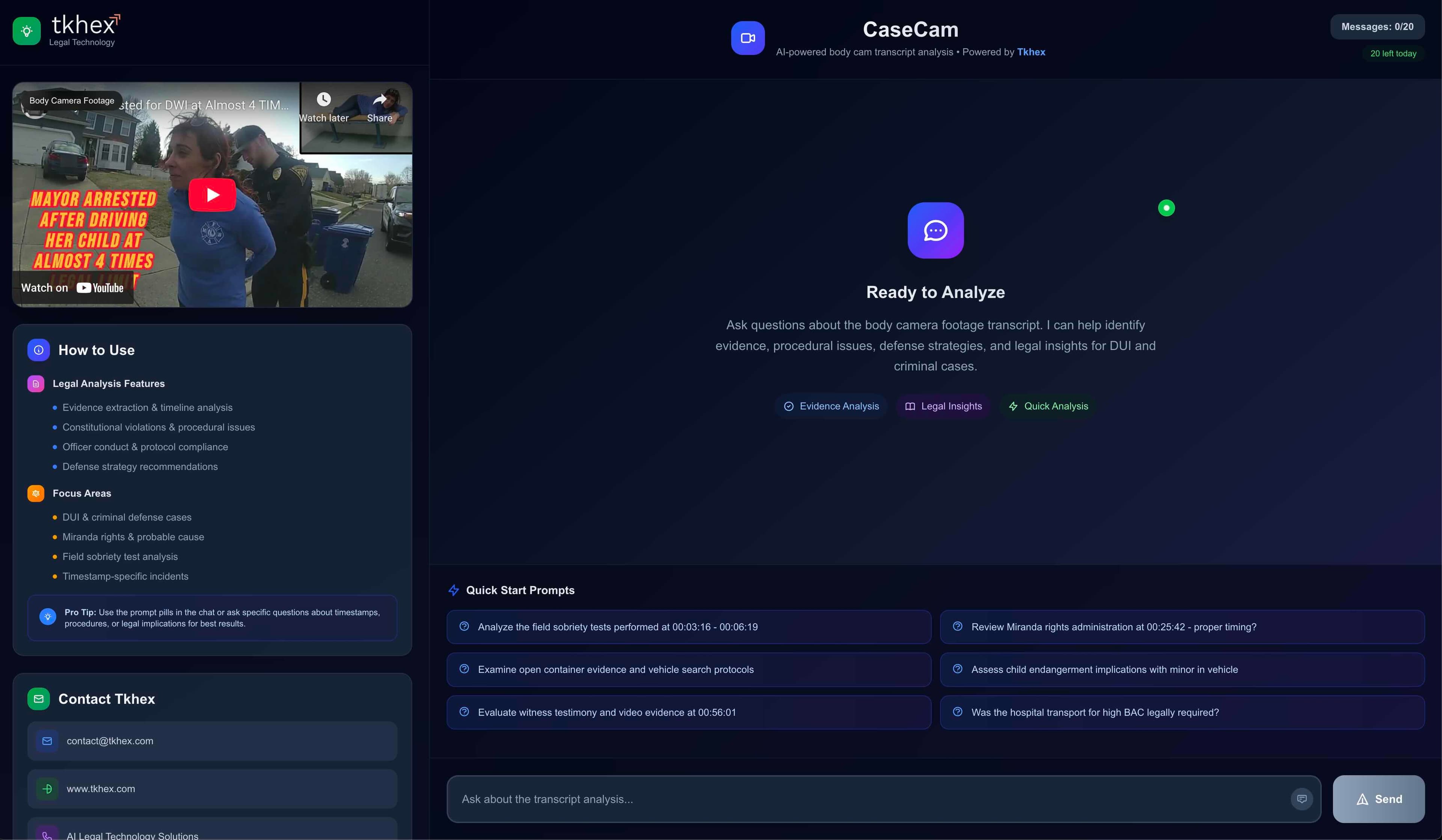 CaseCam Demo Screenshot